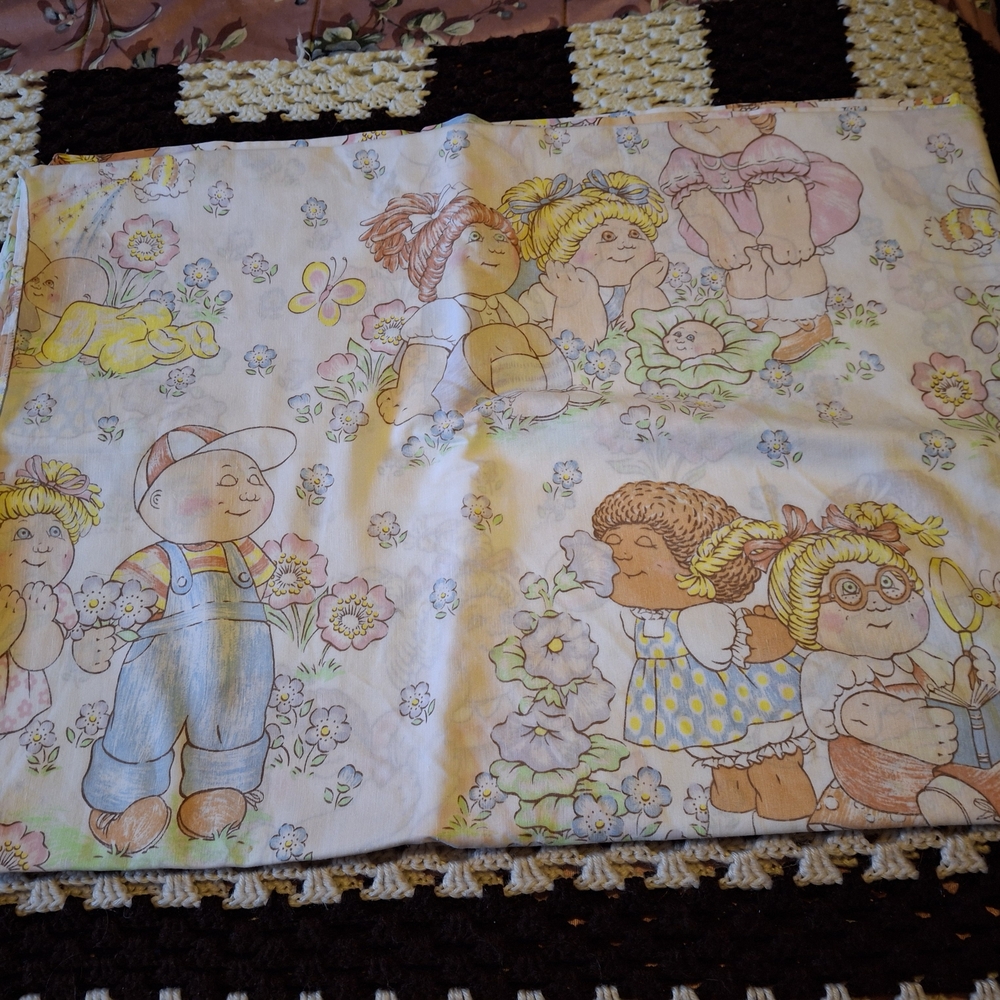 Vintage 80s Cabbage Patch Kids Twin Duvet Cover And Pillowcase